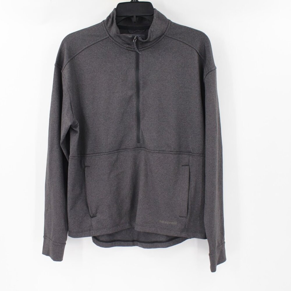 patagonia sweatshirt Womens small half zip long sleeve gray zip pockets pullover